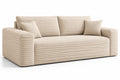 Canapé 3 places tissu côtelé beige